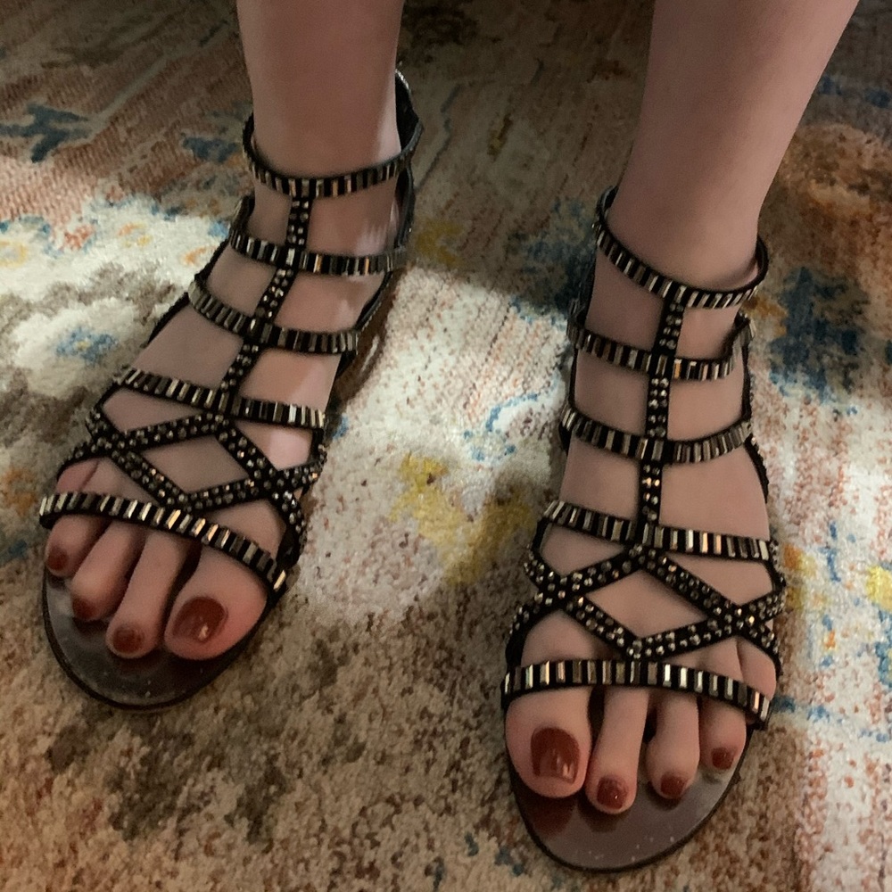 Vince Camino black rhinestone sandals size 8.5